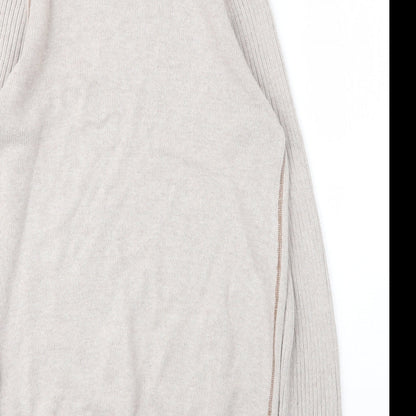 River Island Mens Beige Round Neck  Cotton Pullover Jumper Size S