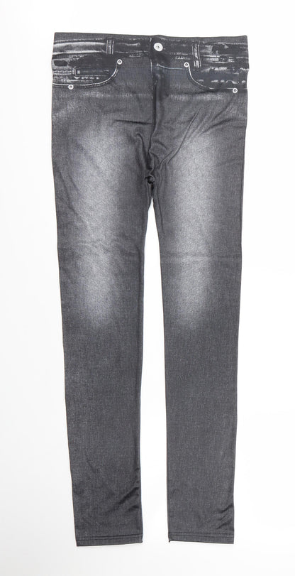 Jegging Womens Grey  Polyester Carrot Leggings Size 2XL L29 in