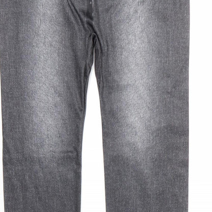 Jegging Womens Grey  Polyester Carrot Leggings Size 2XL L29 in