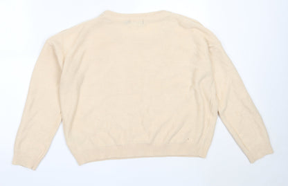 Womens UK Size L Brave Soul Beige Pullover Jumper
