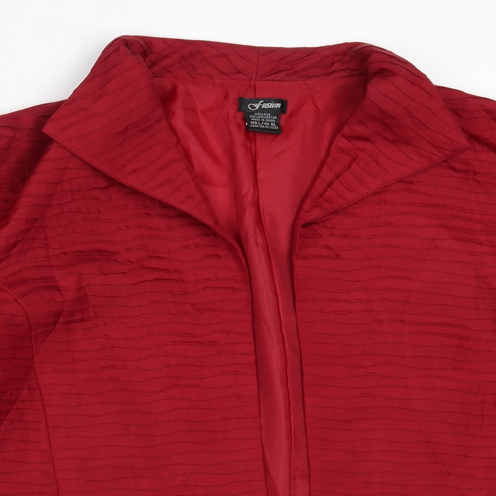 Womens UK Size L Fusion Red Jacket