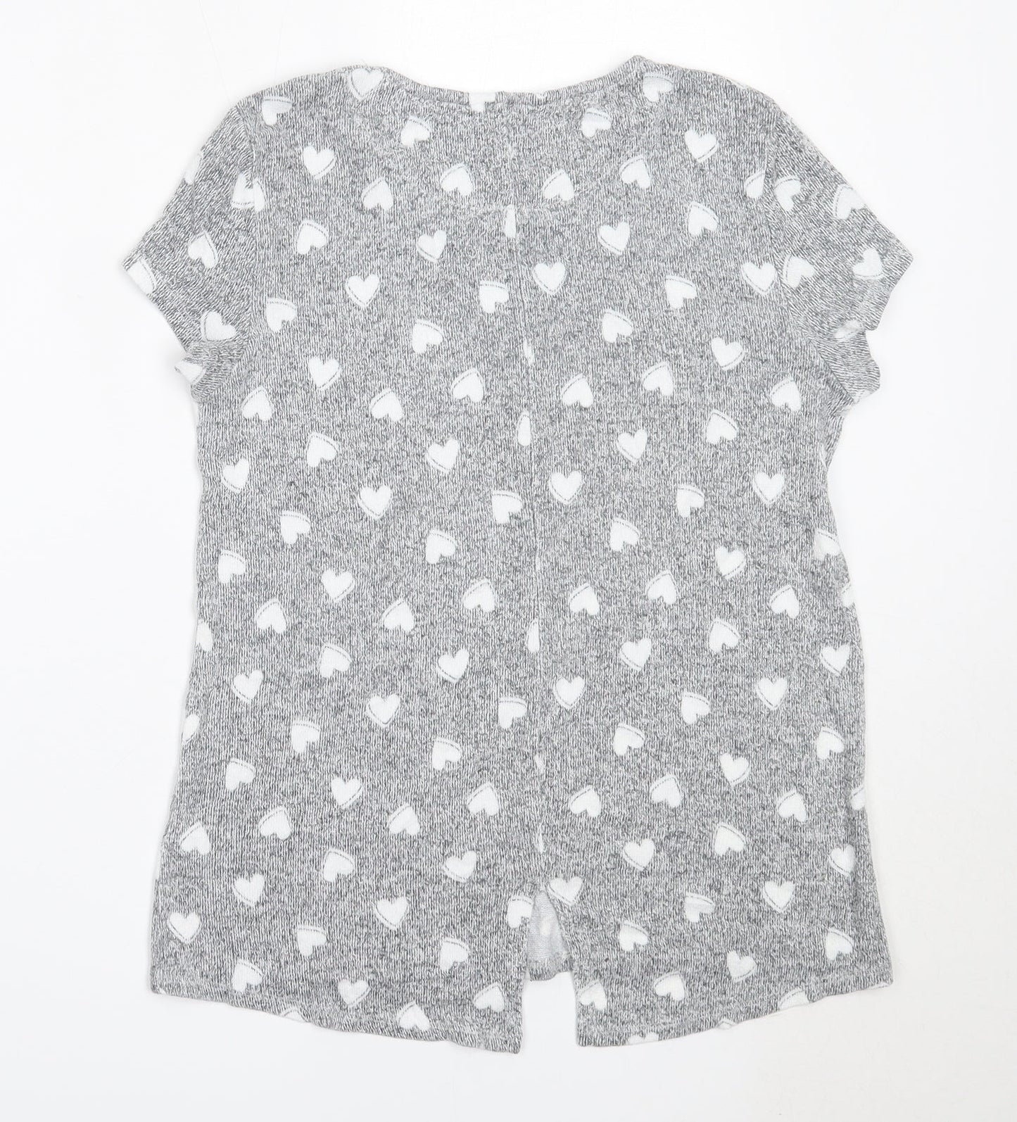 TU Womens Grey  Viscose Basic T-Shirt Size 12 Round Neck