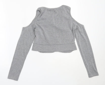 Womens UK Size 14 Miss Selfridge Grey Pullover Jumper