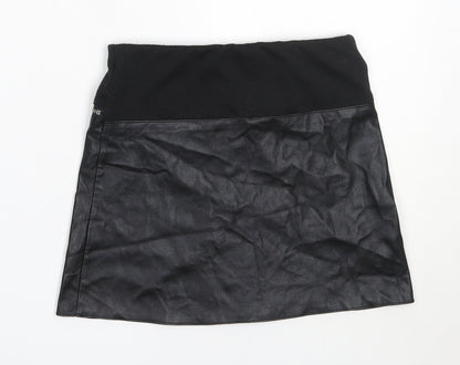 River Island Girls Black  Polyester Mini Skirt Size 6 Years  Regular