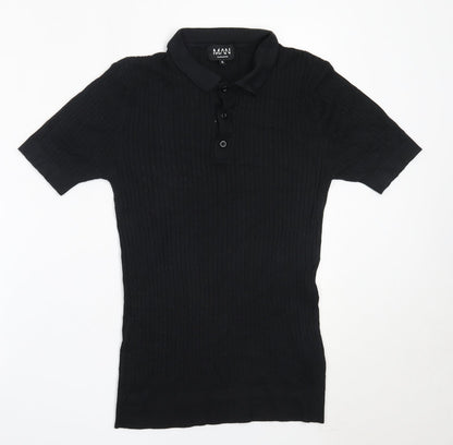 Mens UK Size S Boohoo Viscose Polo Shirt