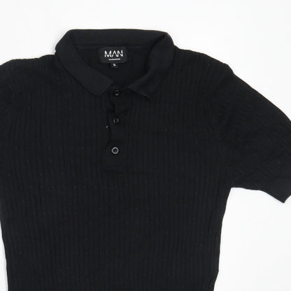 Mens UK Size S Boohoo Viscose Polo Shirt