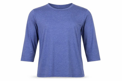 Front view of ASOS men’s blue cotton t-shirt, size M, round neck