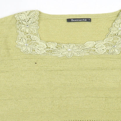 Womens UK Size L Bonmarché Green Pullover Jumper