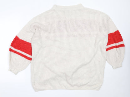 Womens UK Size M H&M Ivory Pullover Jumper