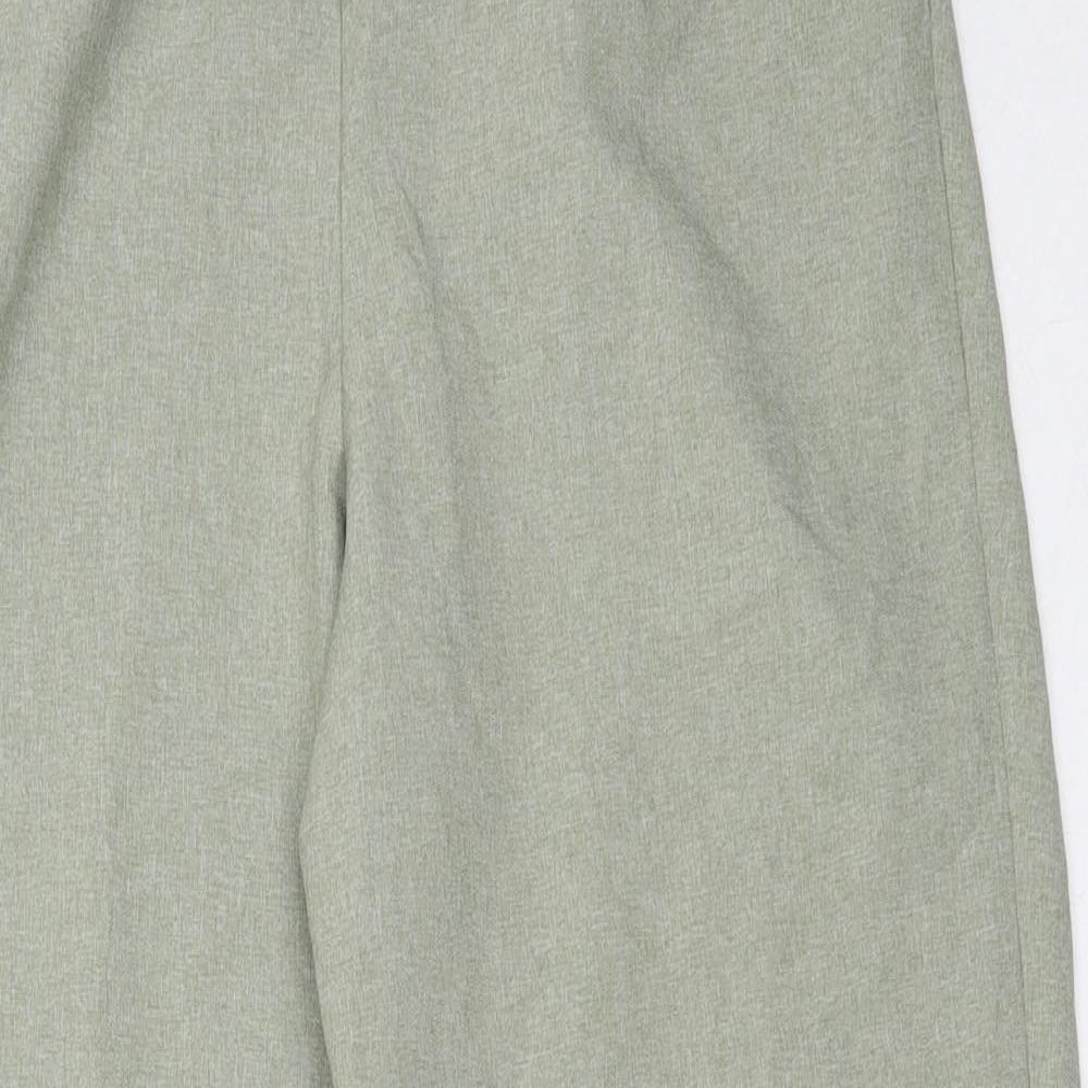 Classic Womens Green  Polyester Trousers  Size 12 L25.5 in Regular