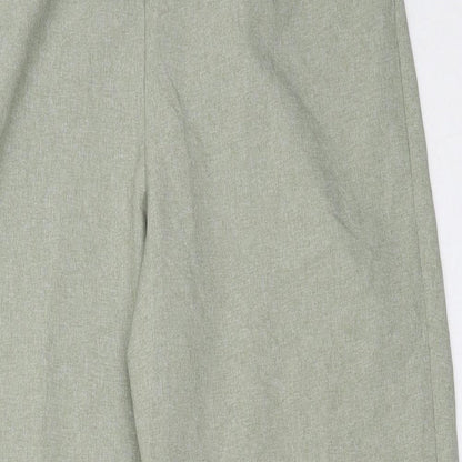 Classic Womens Green  Polyester Trousers  Size 12 L25.5 in Regular