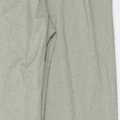 Classic Womens Green  Polyester Trousers  Size 12 L25.5 in Regular