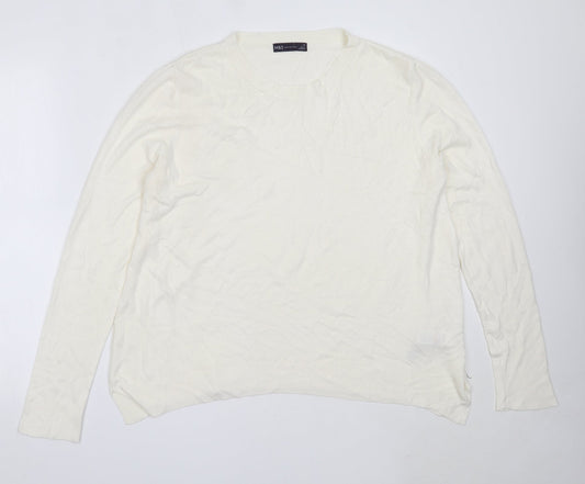 Womens UK Size 16 Marks and Spencer Ivory Pullover Jumper