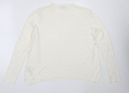 Womens UK Size 16 Marks and Spencer Ivory Pullover Jumper