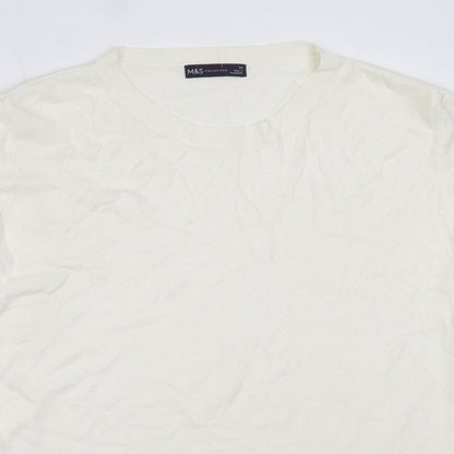 Womens UK Size 16 Marks and Spencer Ivory Pullover Jumper