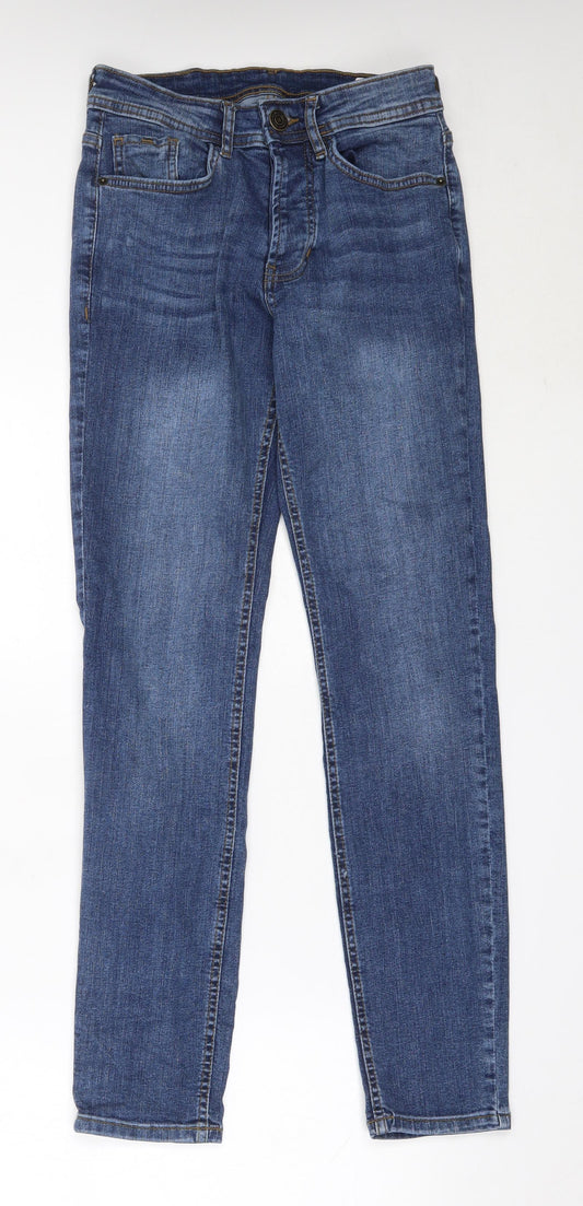 Primark Mens Blue  Cotton Skinny Jeans Size 28 in L30 in Regular