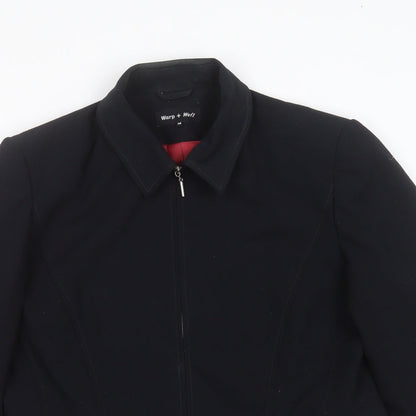 Warp & Weft Womens Black   Jacket  Size 14  Zip