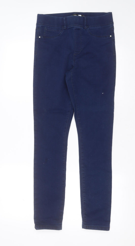 PEP&Co Womens Blue  Cotton Jegging Jeans Size 8 L30 in Extra-Slim