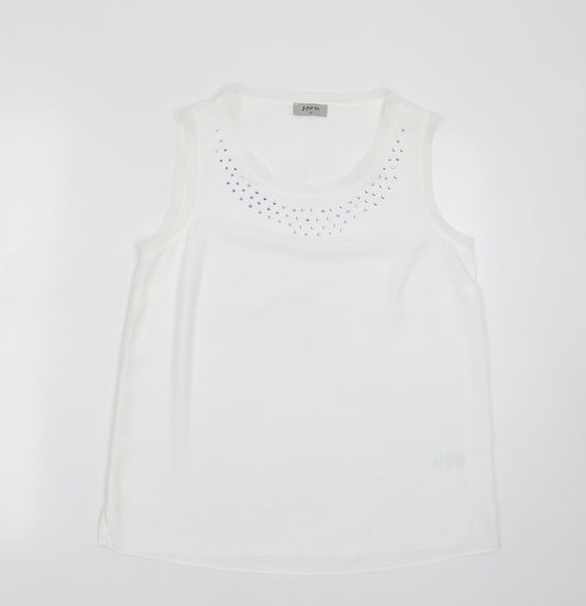 Womens UK Size 10 Soon White Basic Blouse