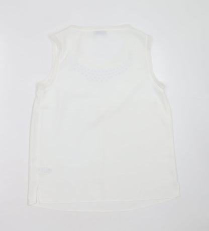 Womens UK Size 10 Soon White Basic Blouse