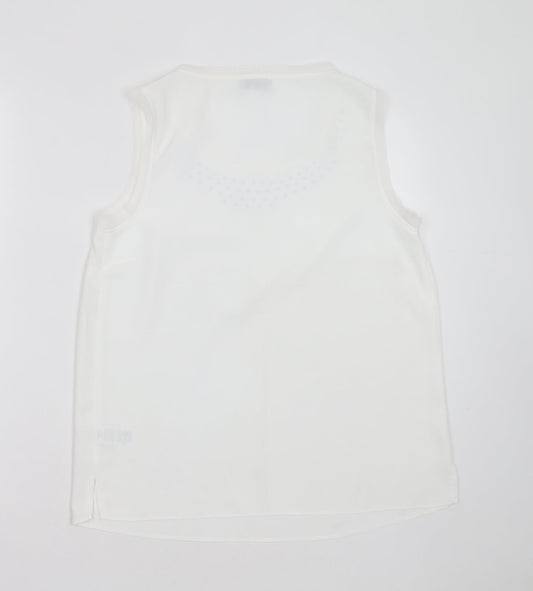 Womens UK Size 10 Soon White Basic Blouse