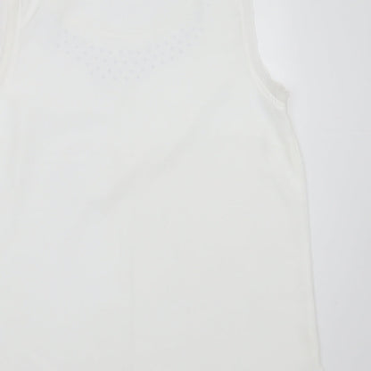 Womens UK Size 10 Soon White Basic Blouse