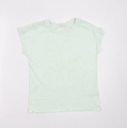 Primark Womens Green  Cotton Basic T-Shirt Size XS Round Neck