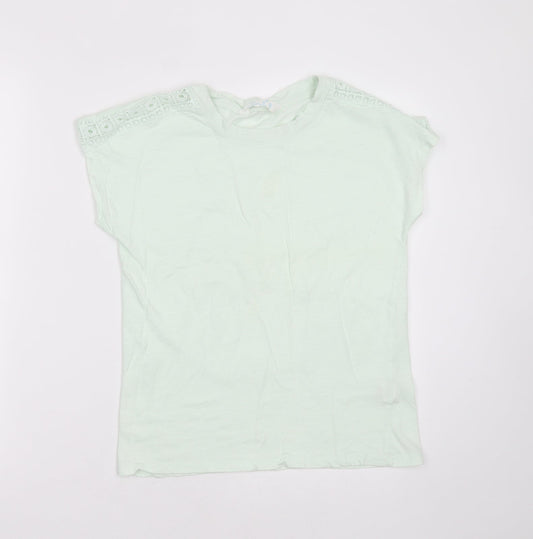Primark Womens Green  Cotton Basic T-Shirt Size XS Round Neck