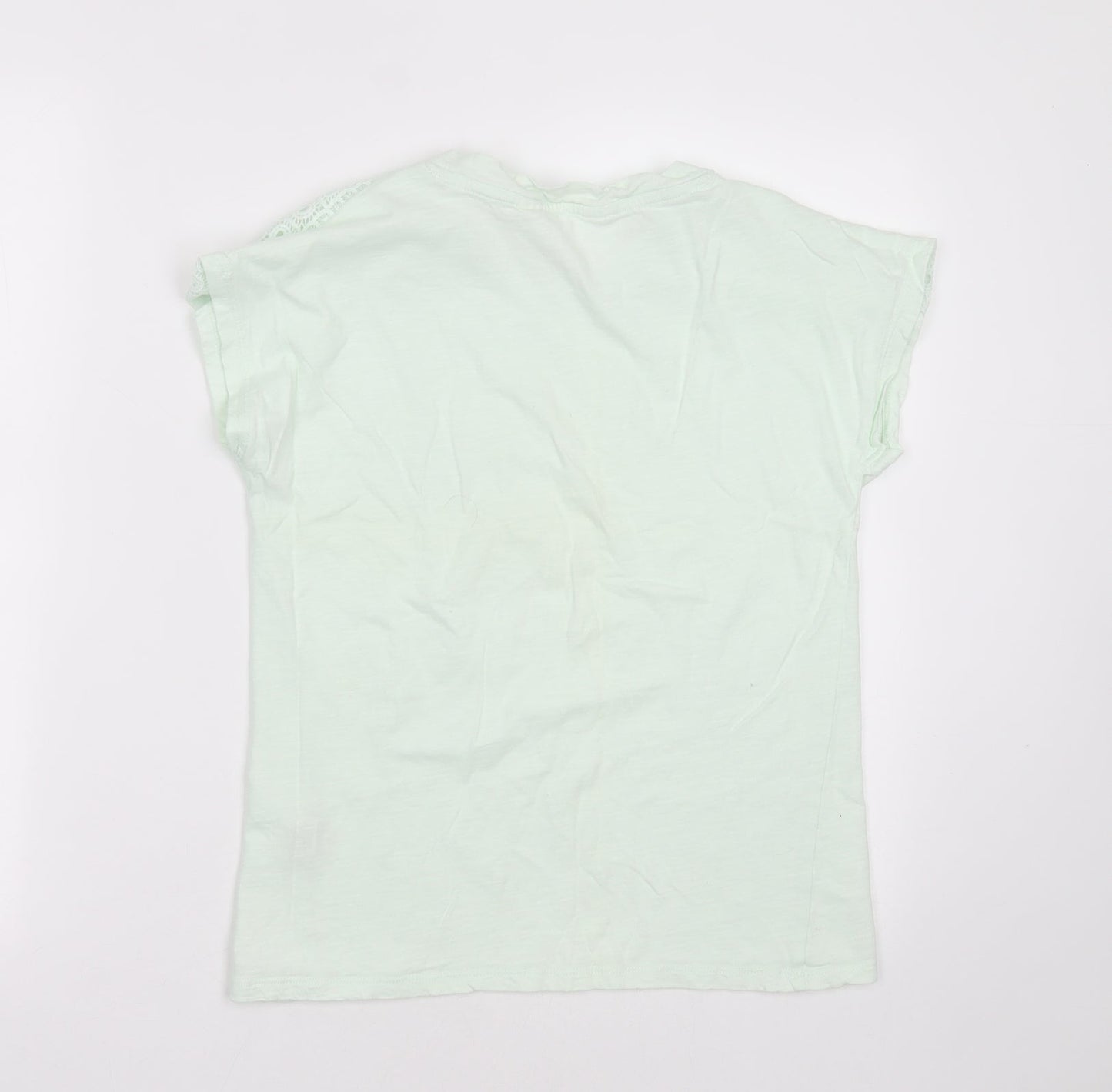 Primark Womens Green  Cotton Basic T-Shirt Size XS Round Neck