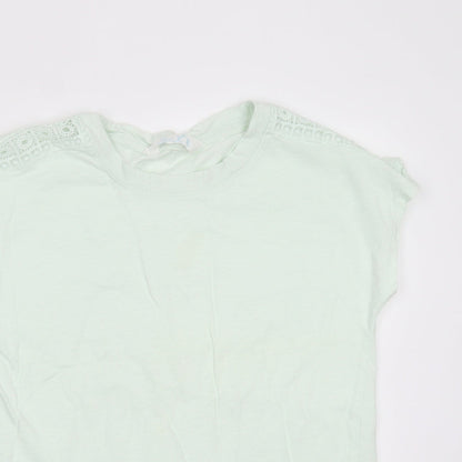 Primark Womens Green  Cotton Basic T-Shirt Size XS Round Neck