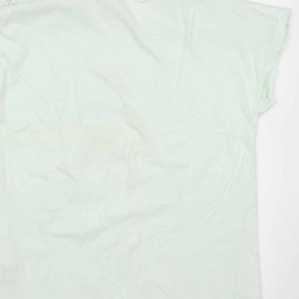 Primark Womens Green  Cotton Basic T-Shirt Size XS Round Neck