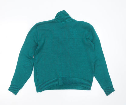 Womens UK Size S Fashion Alert Green Pullover Jumper