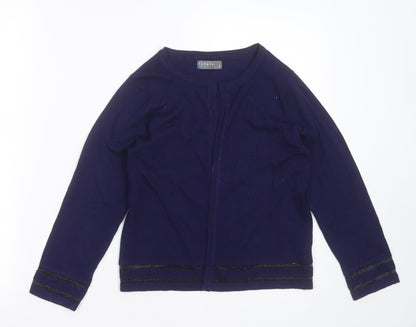 Womens UK Size 10 Papaya Blue Cardigan Jumper