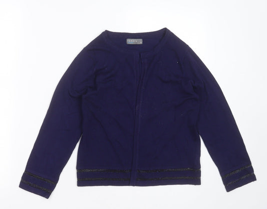 Womens UK Size 10 Papaya Blue Cardigan Jumper