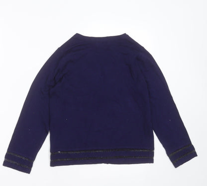 Womens UK Size 10 Papaya Blue Cardigan Jumper