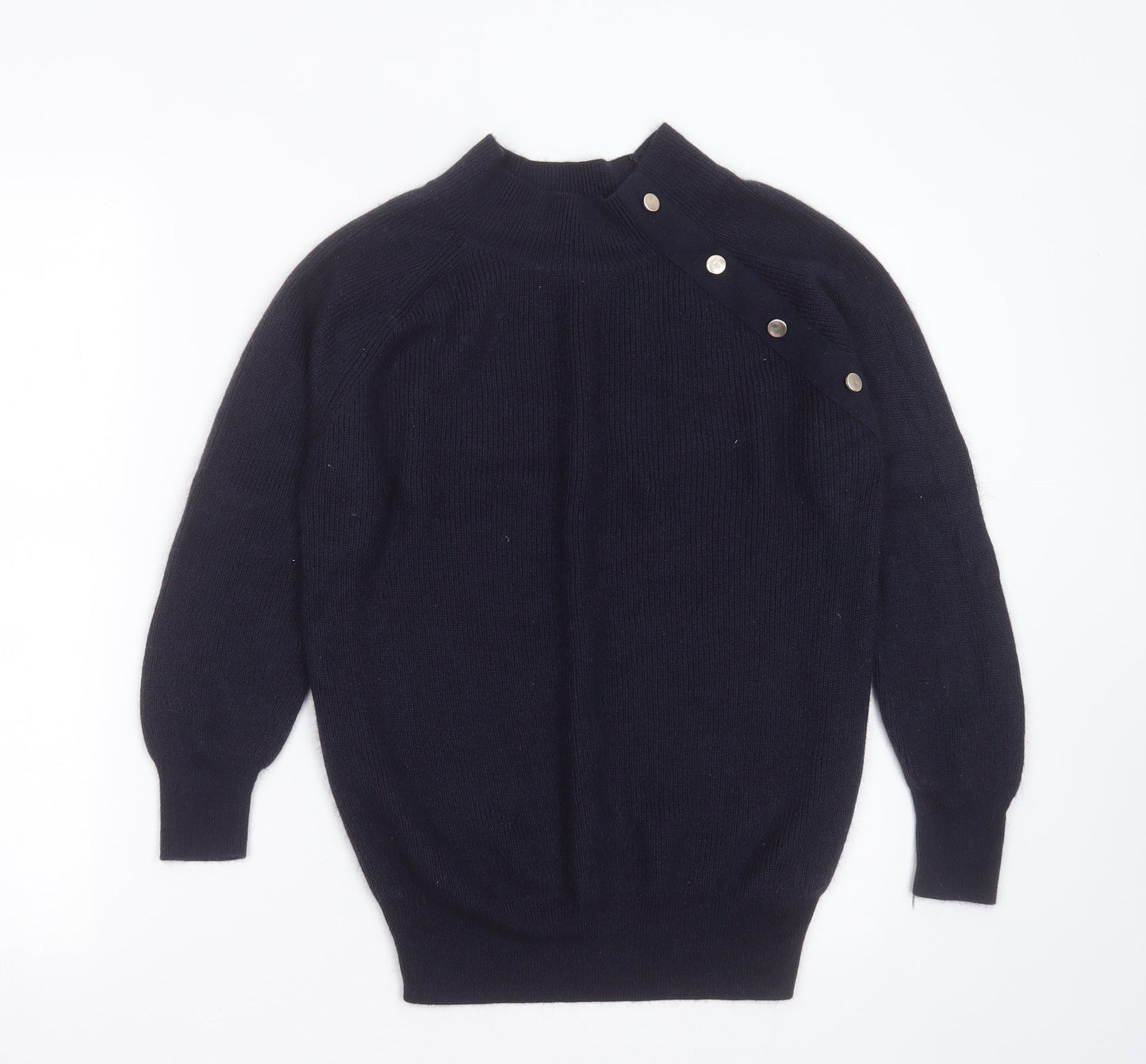 F&F Womens Blue Round Neck  Acrylic Pullover Jumper Size 6