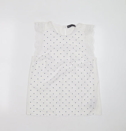 Womens UK Size 10 Marks and Spencer White Basic Blouse