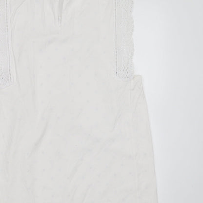 Womens UK Size 10 Marks and Spencer White Basic Blouse
