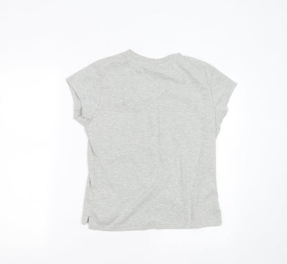 LA Gear Womens Grey  Polyester Basic T-Shirt Size 16 V-Neck