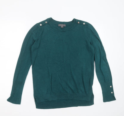Primark Womens Green Round Neck  Acrylic Pullover Jumper Size S