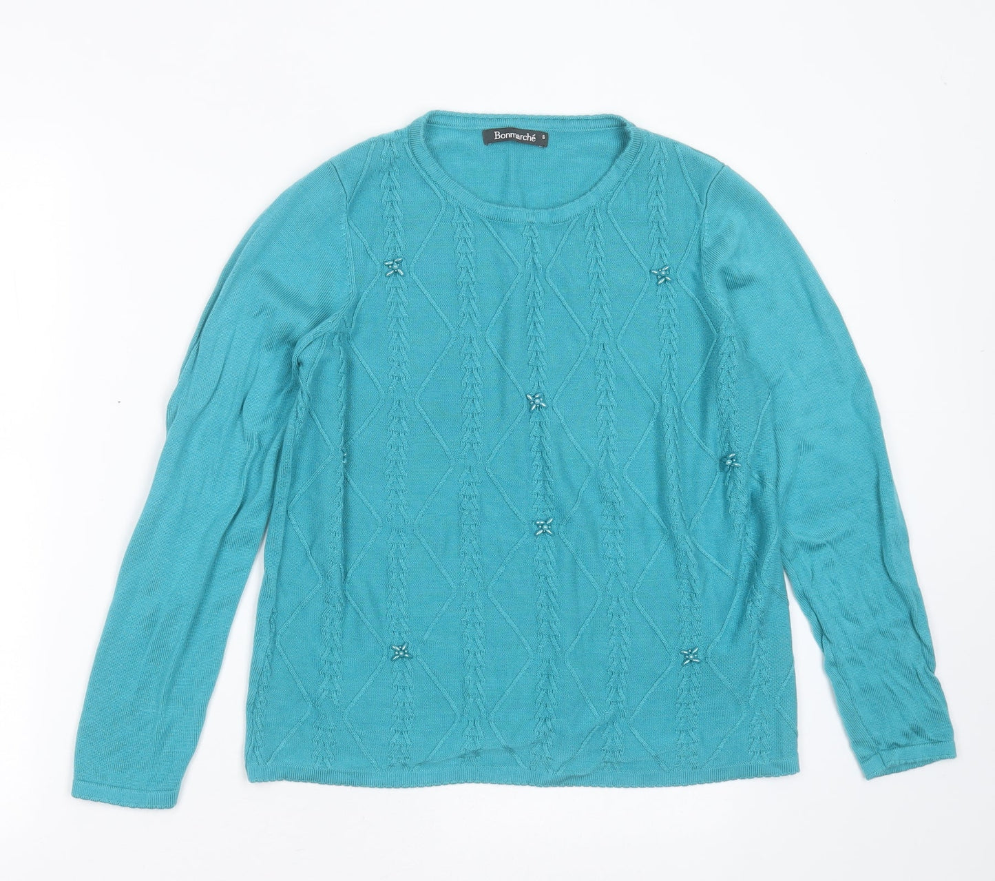 Womens UK Size S Bonmarché Blue Pullover Jumper