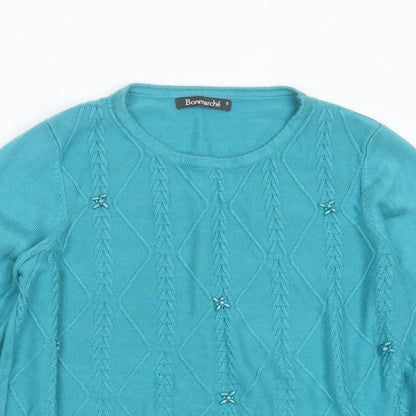 Womens UK Size S Bonmarché Blue Pullover Jumper