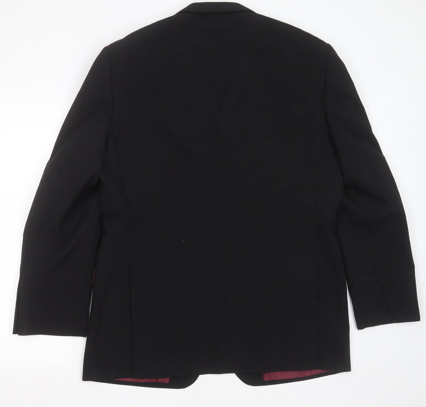 1860 Menswear Mens Black  Polyester Jacket Suit Jacket Size 40