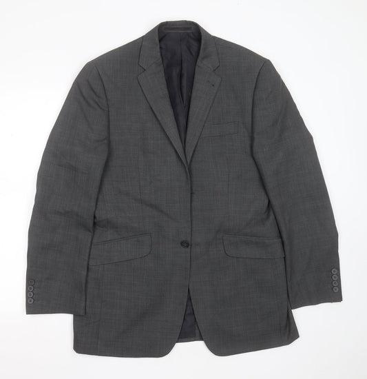 George Mens Grey  Polyester Jacket Suit Jacket Size 38