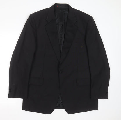 cito citterio Mens Black  Wool Jacket Suit Jacket Size 42