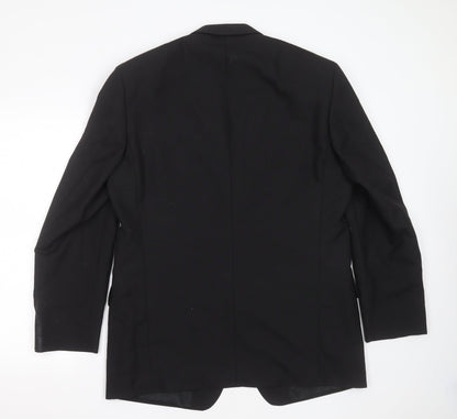 cito citterio Mens Black  Wool Jacket Suit Jacket Size 42