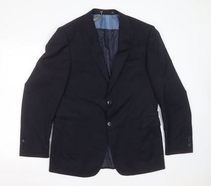 Mens UK Size 40 VAN KOLLEM Regular Blue Suit Jacket