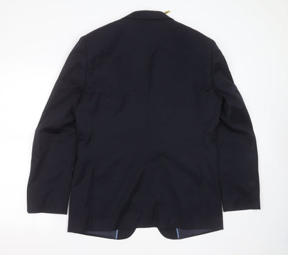 Mens UK Size 40 VAN KOLLEM Regular Blue Suit Jacket