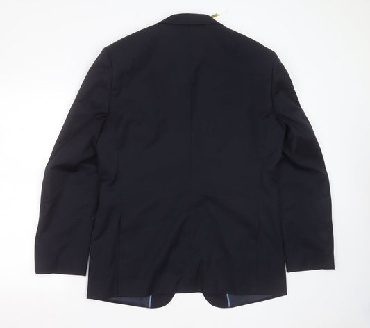 Mens UK Size 40 VAN KOLLEM Regular Blue Suit Jacket
