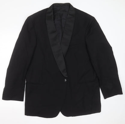 Mens UK Size 46 Preworn Regular Black Suit Jacket